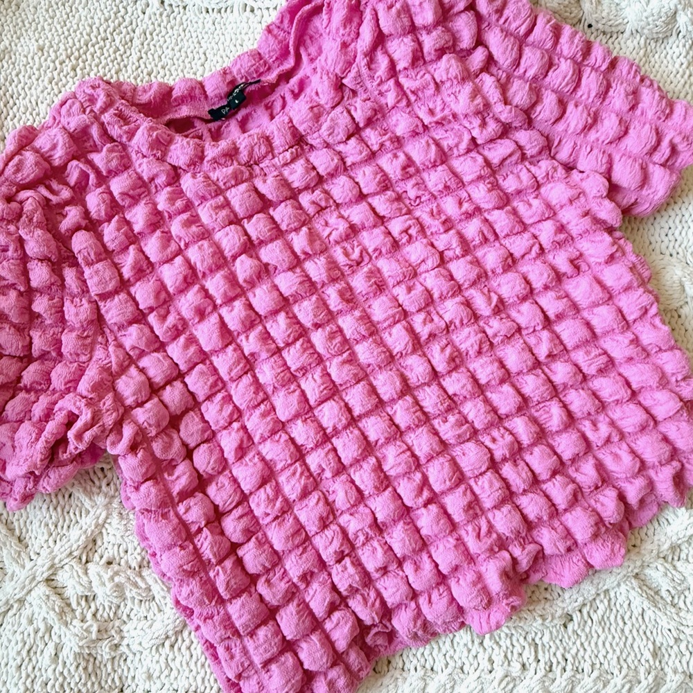 Papermoon Pink Bubble Crop Top - Picture 4 of 4